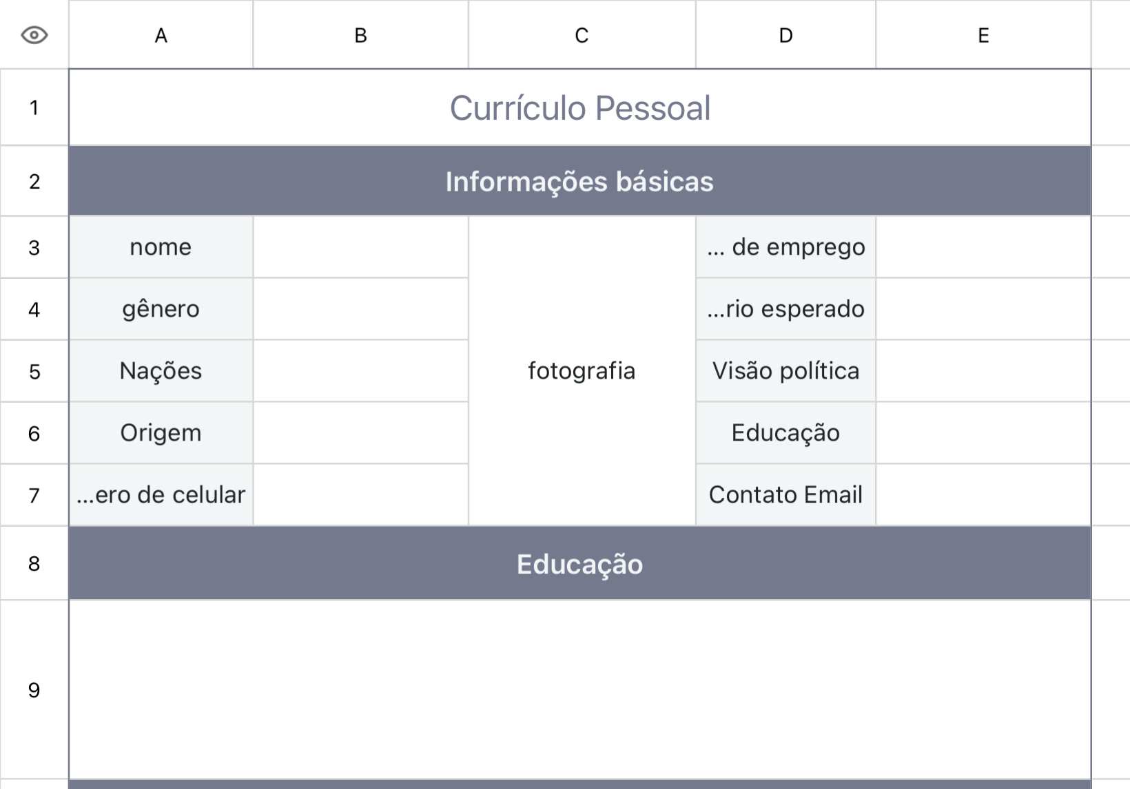 Currículo Pessoal 2